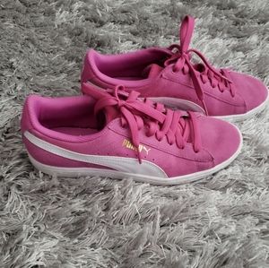 Pink PUMA sneakers